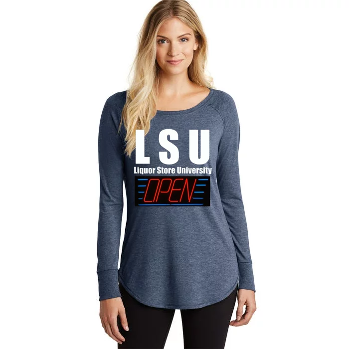 Liquor Store University LSU Funny Parody Women's Perfect Tri Tunic Long Sleeve Shirt