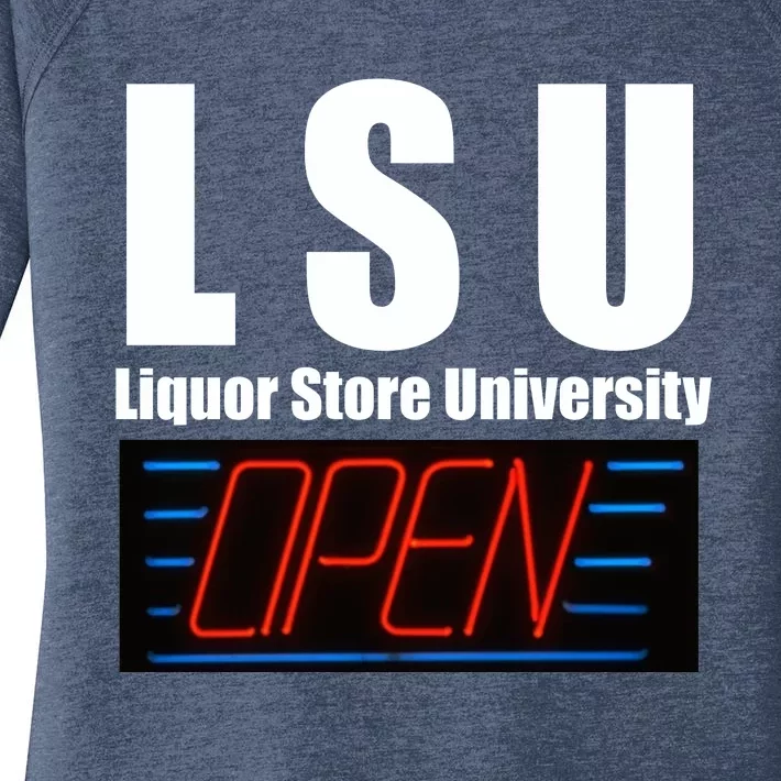 Liquor Store University LSU Funny Parody Women's Perfect Tri Tunic Long Sleeve Shirt