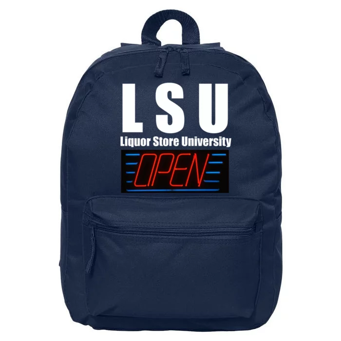 Liquor Store University LSU Funny Parody 16 in Basic Backpack