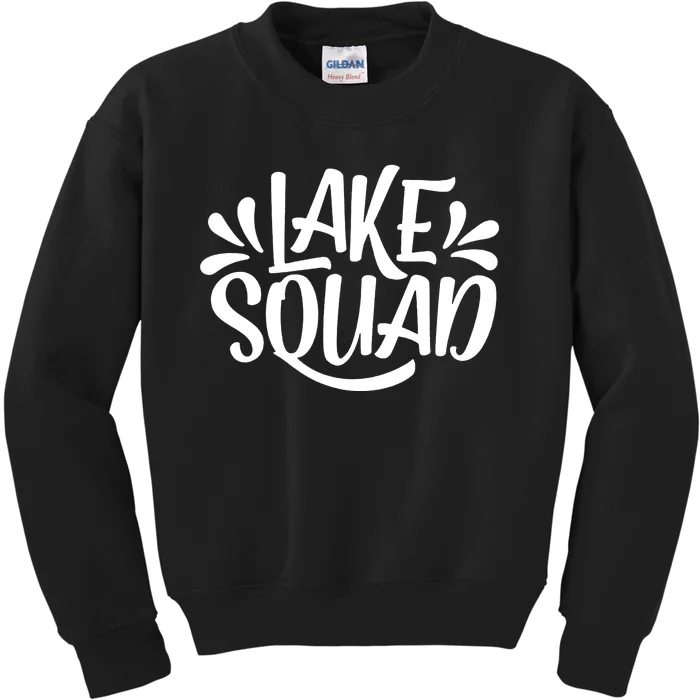 Lake Squad Vacation Camping Life Family Matching Lake Life Kids Sweatshirt