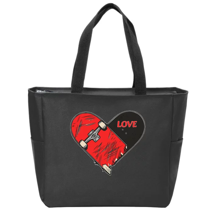 Love Skateboarding Vert Street Skating Pride Not A Crime Zip Tote Bag