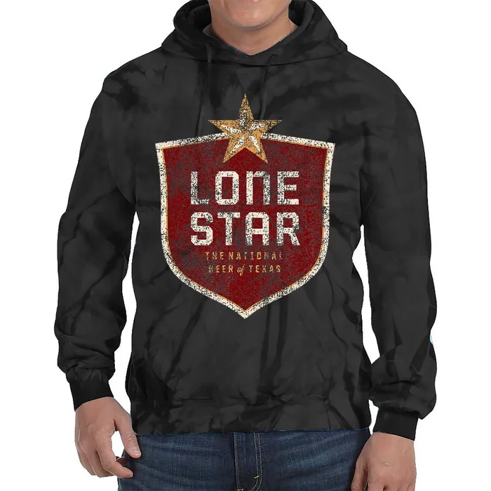 Lone Star Vintage Style Logo Tie Dye Hoodie