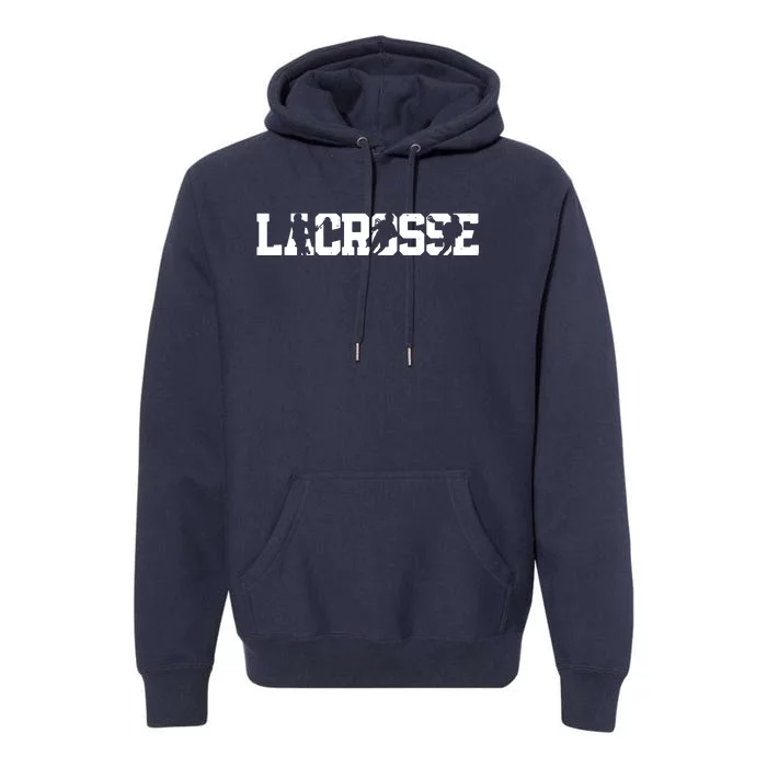 Lacrosse Stick Vintage Retro Gift Premium Hoodie