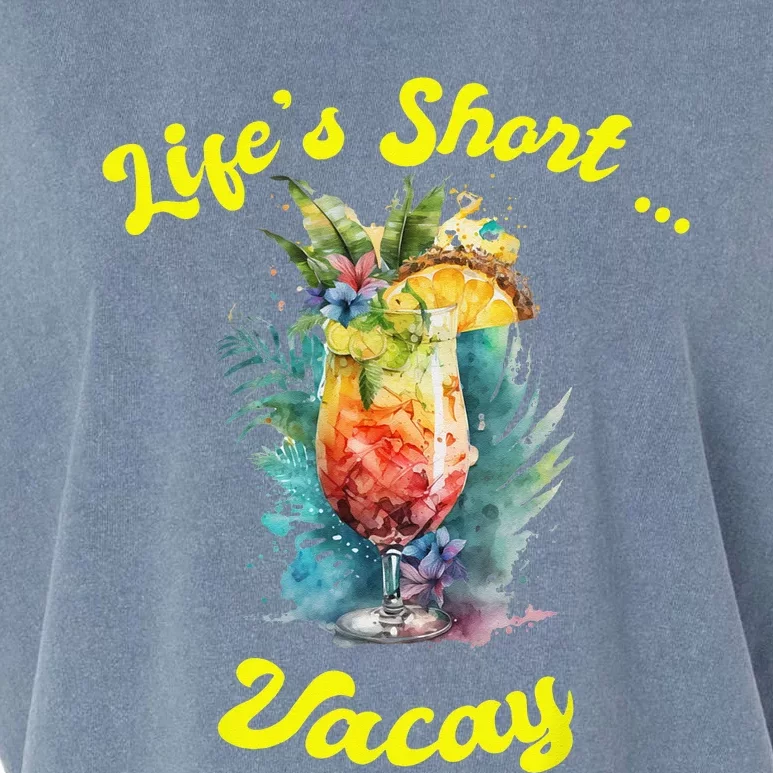 Life's Short ... Vacay Travel Vacation Matching Apparel Garment-Dyed Women's Muscle Tee