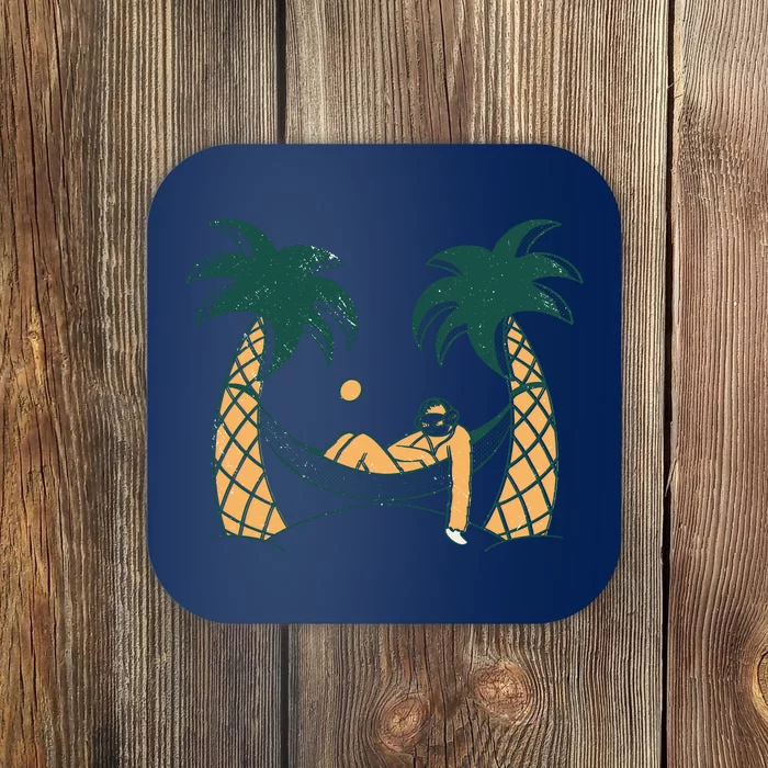 Lazy Sloth Vacation Palm Tree Coaster