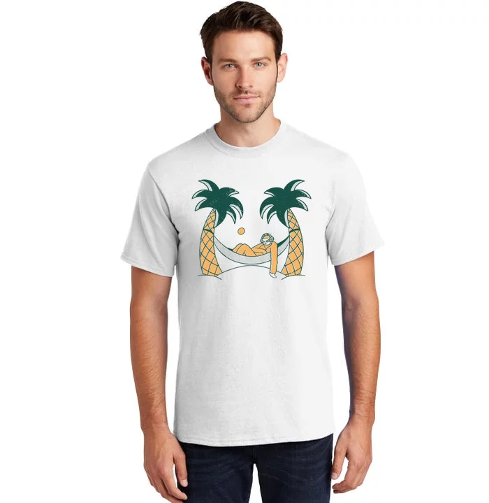 Lazy Sloth Vacation Palm Tree Tall T-Shirt