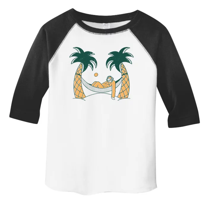 Lazy Sloth Vacation Palm Tree Toddler Fine Jersey T-Shirt