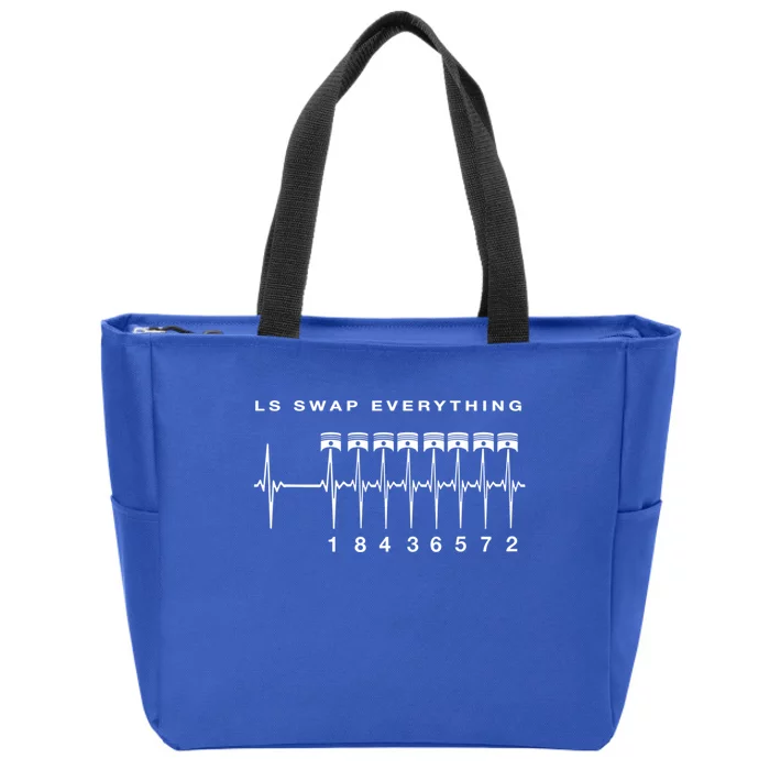 Ls Swap V8 Everything Car Enthusiast Mechanic Trucks Heartbe Funny Gift Zip Tote Bag