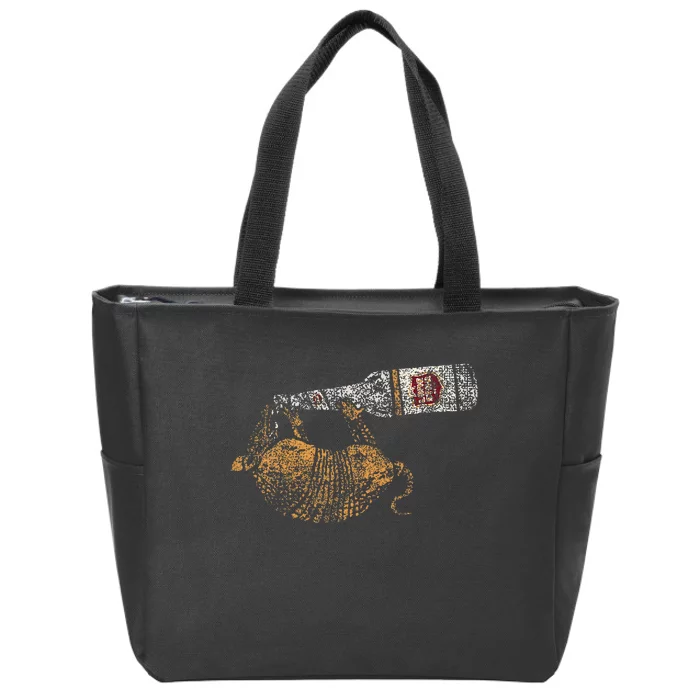 Lone Star Vintage Style Texas Armadillo Zip Tote Bag