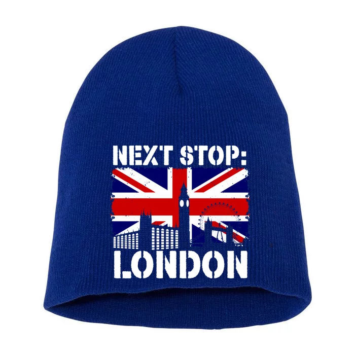 London Summer Vacation Trip Next Stop Vacay Vibes European Funny Gift Short Acrylic Beanie