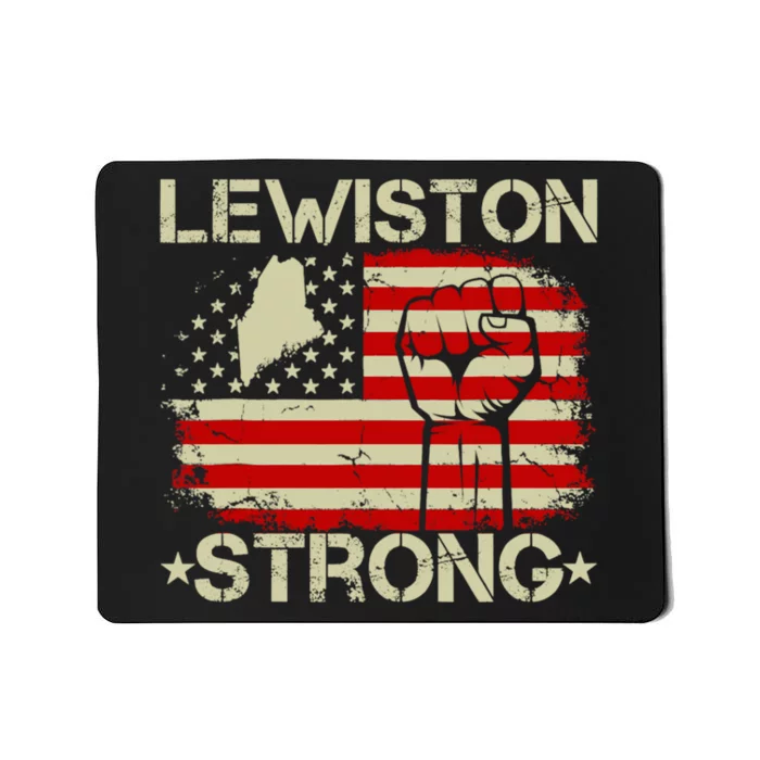 Lewiston Strong Vintage Usa Flag Mousepad