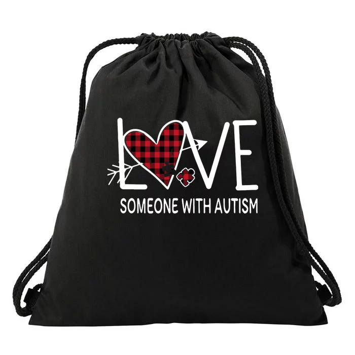 Love Someone With Autism Drawstring Bag