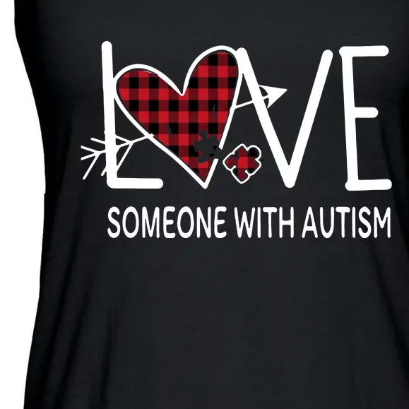 Love Someone With Autism Ladies Essential Flowy Tank