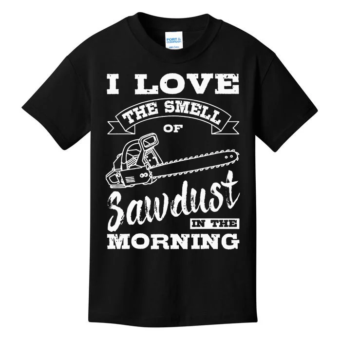 Lumberjack Sawdust Woodcutter Woodsman Kids T-Shirt