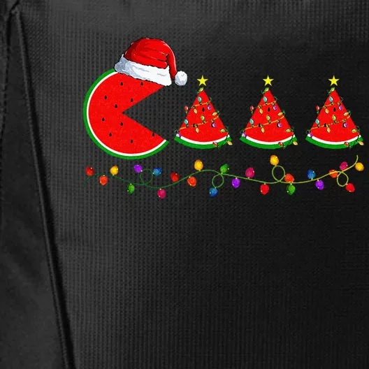 Lighting Santa Watermelon Xmas Tree Christmas In July City Backpack