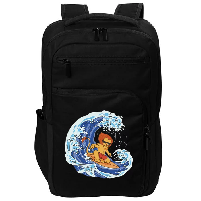 Lion Surfing Wave Impact Tech Backpack