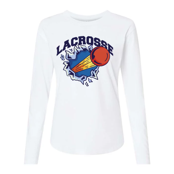 Lacrosse Sport Wild Womens Cotton Relaxed Long Sleeve T-Shirt