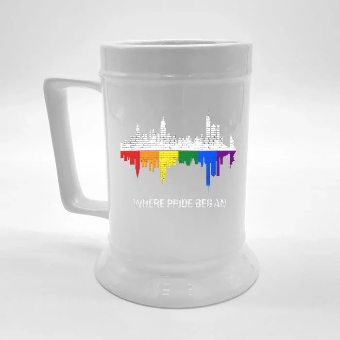 LGBT STONEWALLS WHERE PRIDE BEGAN Front & Back Beer Stein