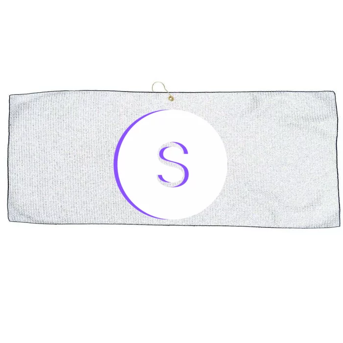 Letter S White And Purple Large Microfiber Waffle Golf Towel