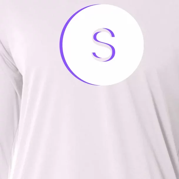 Letter S White And Purple Cooling Performance Long Sleeve Crew