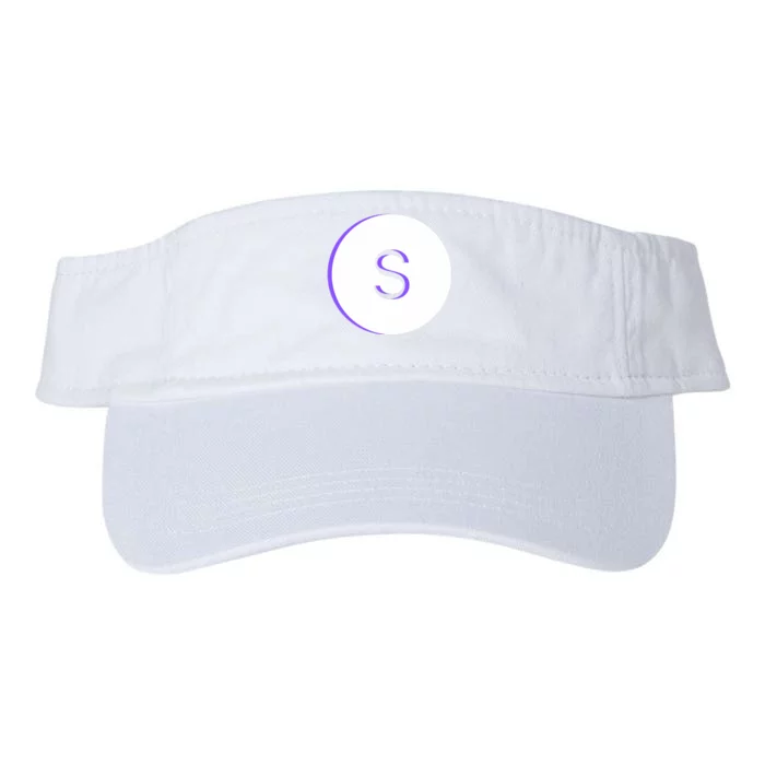 Letter S White And Purple Valucap Bio-Washed Visor