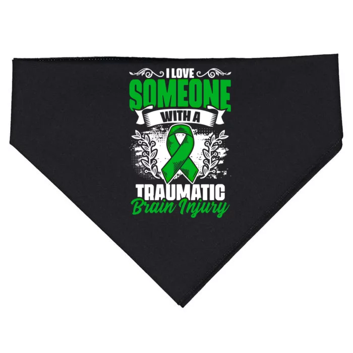 Love Someone With A Traumatic Brain Injury Surgery Tbi Gift USA-Made Doggie Bandana