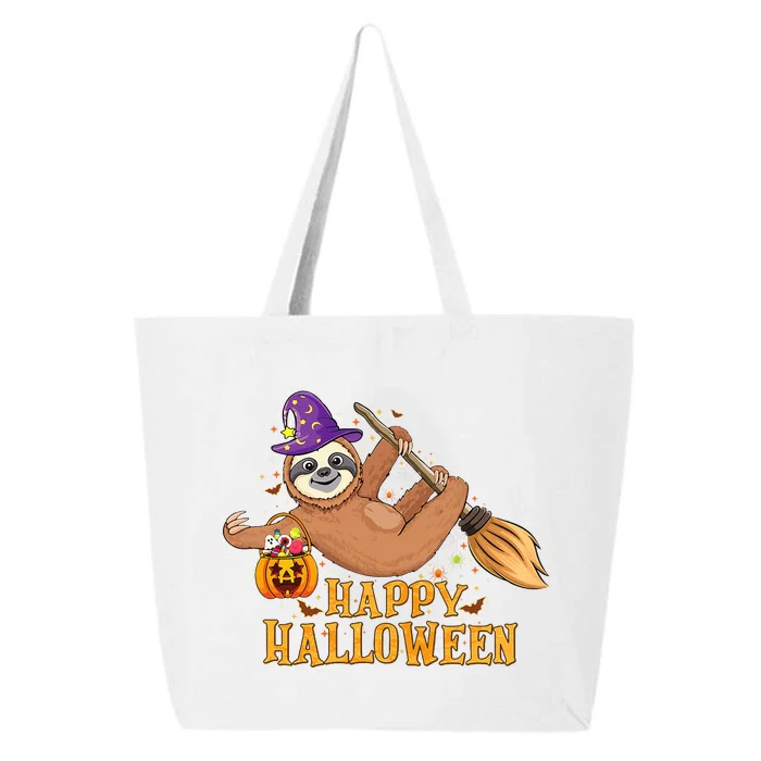 Lazy Sloth Witch Hat Halloween Animal Lovers Halloween Sloth 25L Jumbo Tote