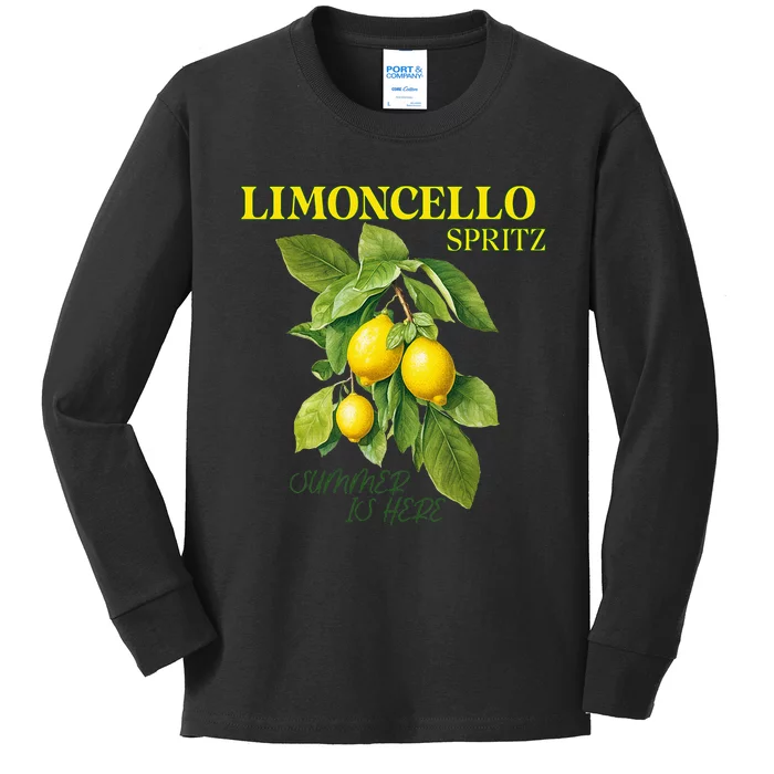 Limoncello Spritz X Lemon Liqueur Lemon Liqueur Lemon Kids Long Sleeve Shirt