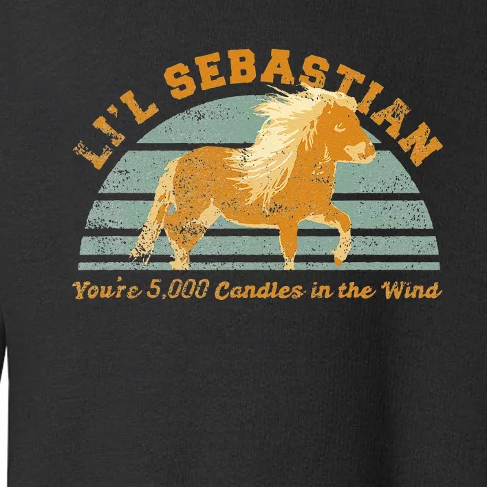 Lil Sebastian Youre 5000 Candles In The Wind Horse Fan Toddler Sweatshirt