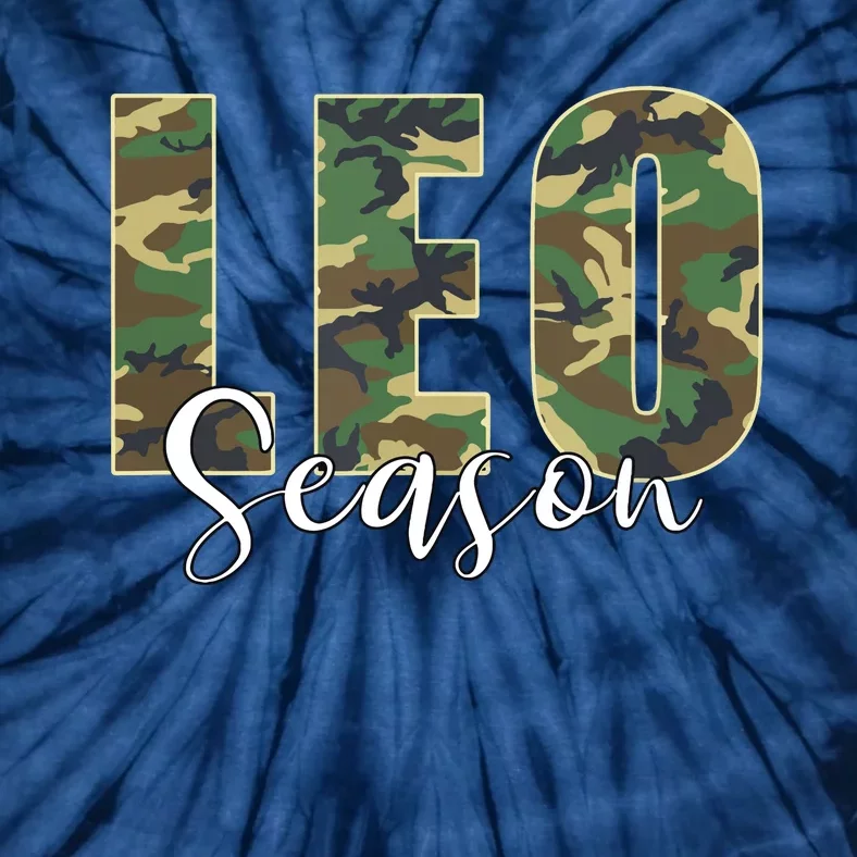 Leo Season Zodiac Birthday Camo Tie-Dye T-Shirt