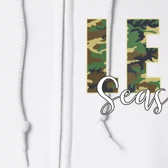 Leo Season Zodiac Birthday Camo Full Zip Hoodie