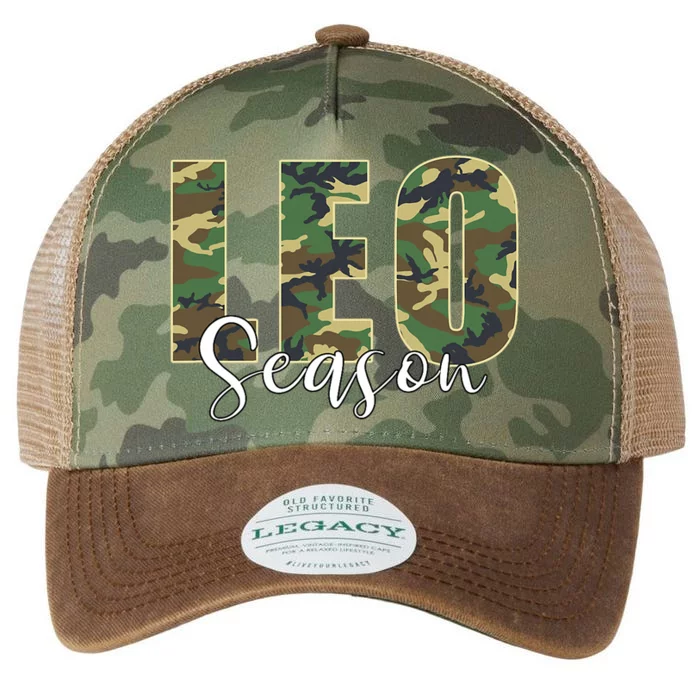 Leo Season Zodiac Birthday Camo Legacy Tie Dye Trucker Hat