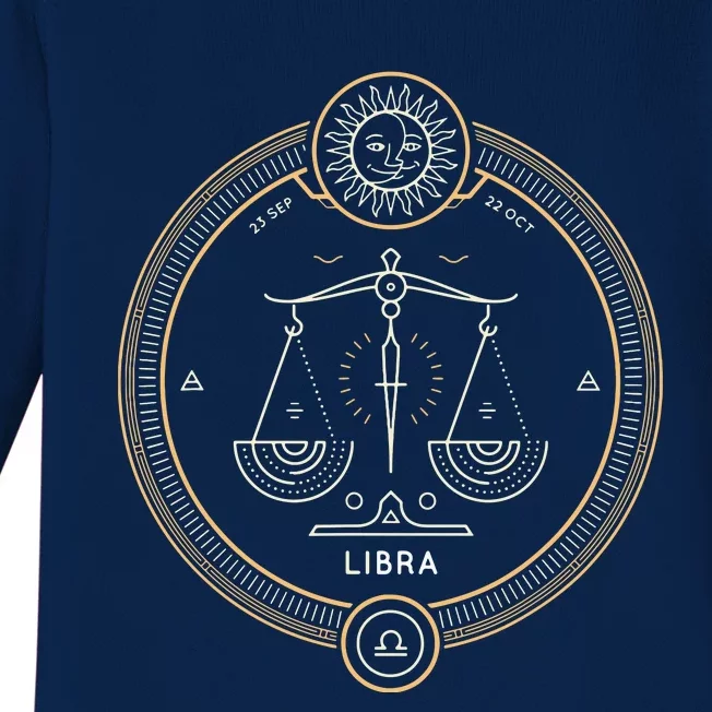 Libra Symbol Zodiac Sign Horoscope Astrology Baby Long Sleeve Bodysuit