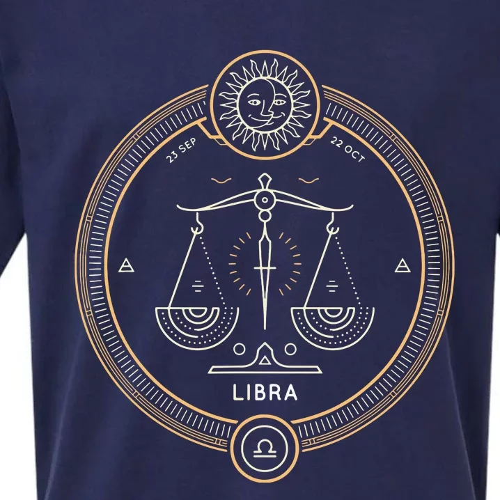 Libra Symbol Zodiac Sign Horoscope Astrology Sueded Cloud Jersey T-Shirt