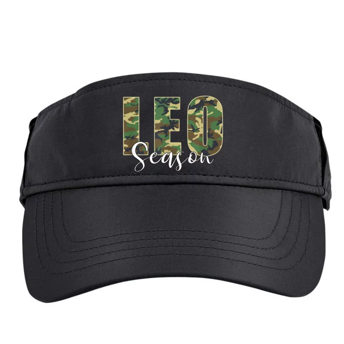 Leo Season Zodiac Birthday Camo Adult Drive Performance Visor