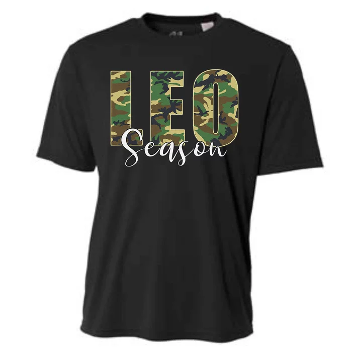 Leo Season Zodiac Birthday Camo Gift Cooling Performance Crew T-Shirt