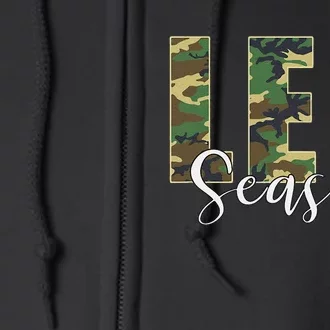 Leo Season Zodiac Birthday Camo Gift Full Zip Hoodie