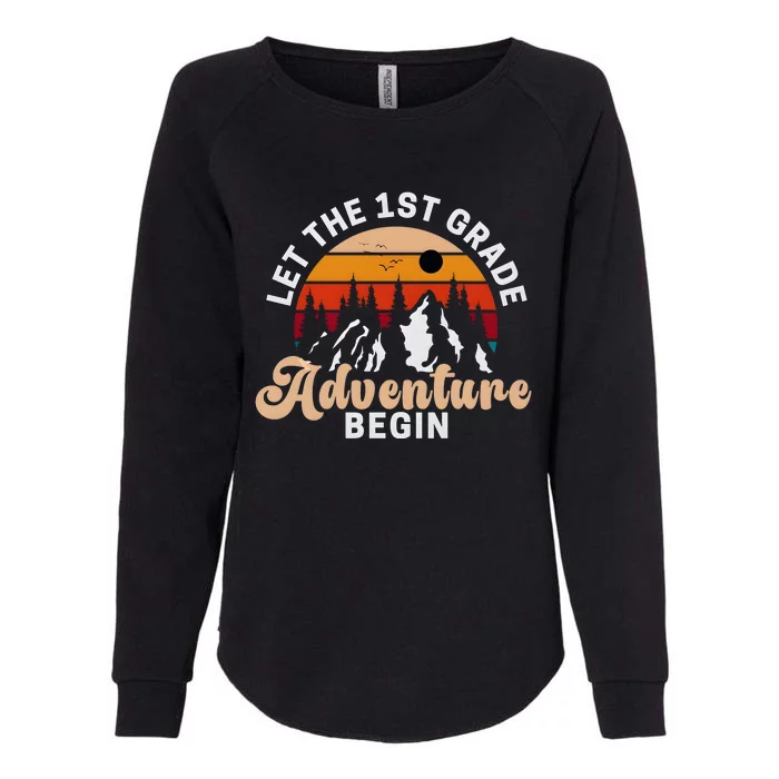 Let The 1st Grade Adventure Begin Vintage Womens California Wash Sweatshirt