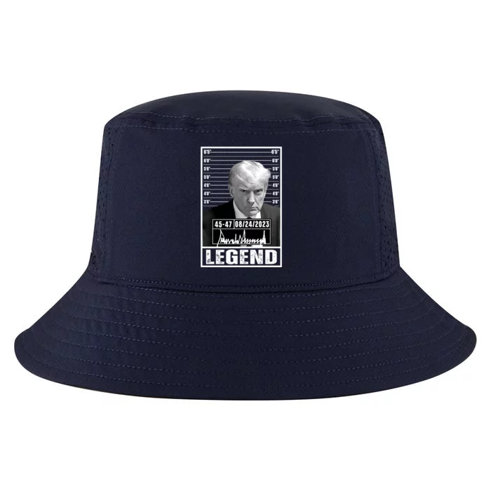 Legend Trump 2024 Mug Shot Jail Mugshot Picture And Signature Cool Gift Cool Comfort Performance Bucket Hat