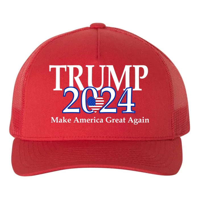 Love TRUMP 2024, Make America Great Again Yupoong Adult 5-Panel Trucker Hat