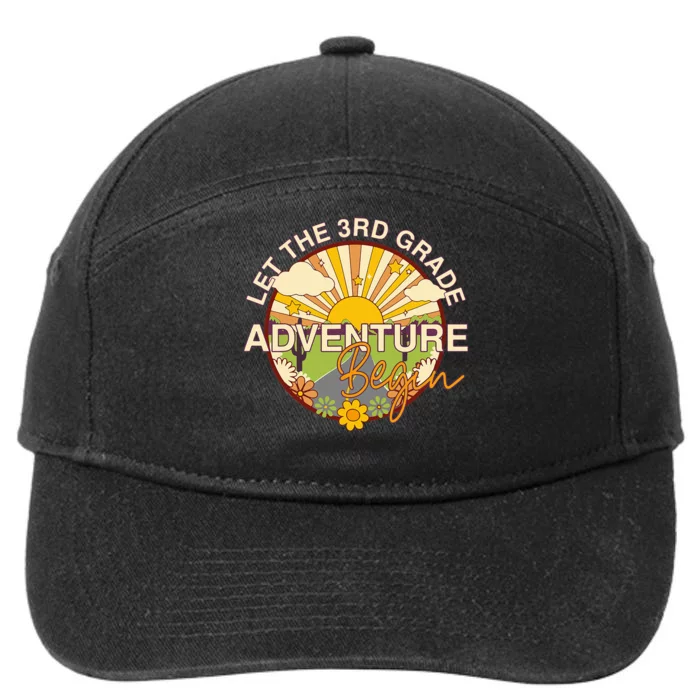 Let The 3rd Grade Adventure Begin Teacher Back To School 7-Panel Snapback Hat