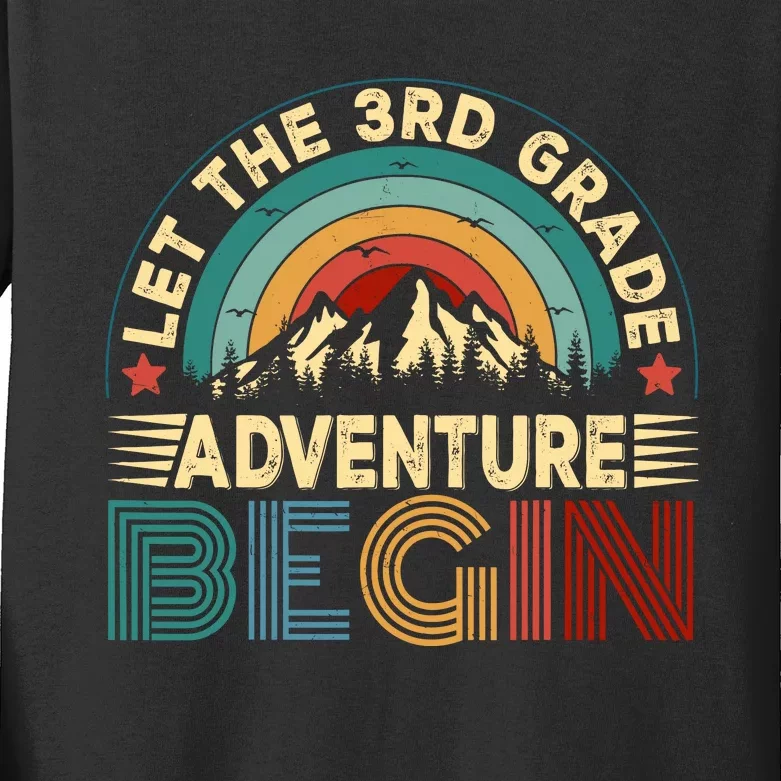 Let The 3rd Grade Adventure Begin First Day Teacher Kids Long Sleeve Shirt