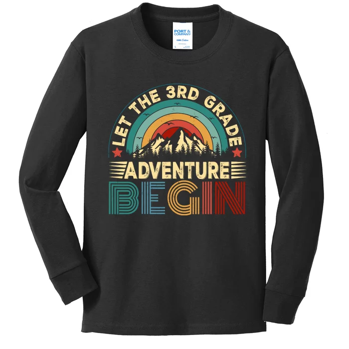 Let The 3rd Grade Adventure Begin First Day Teacher Kids Long Sleeve Shirt