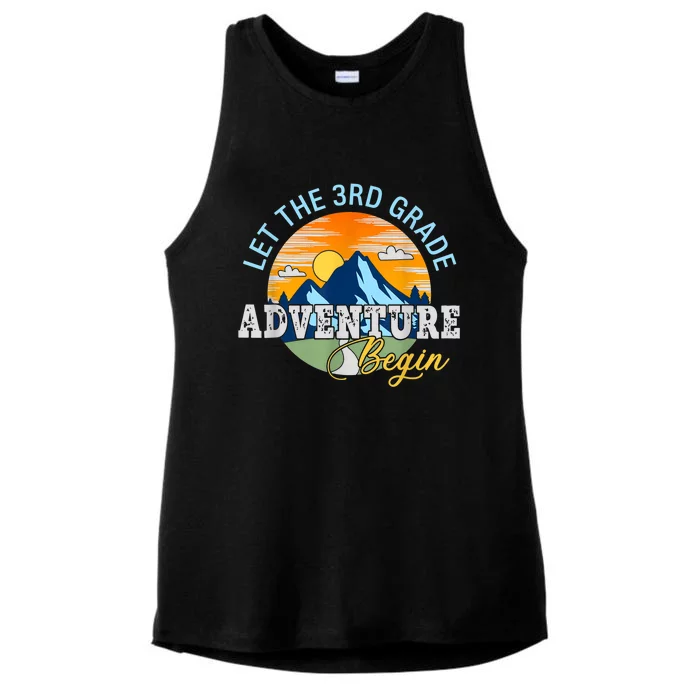 Let The 3rd Grade Adventure Begin 3rd Grade Team Ladies Tri-Blend Wicking Tank