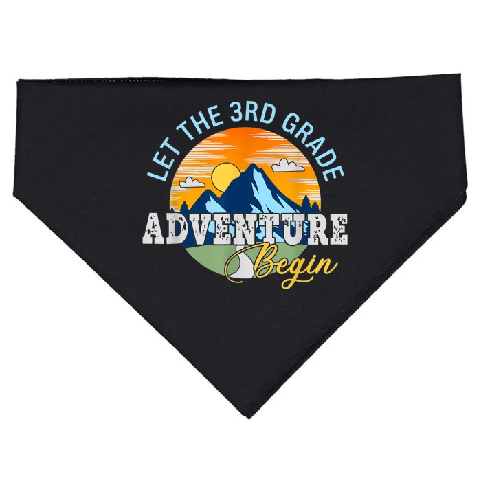 Let The 3rd Grade Adventure Begin 3rd Grade Team USA-Made Doggie Bandana