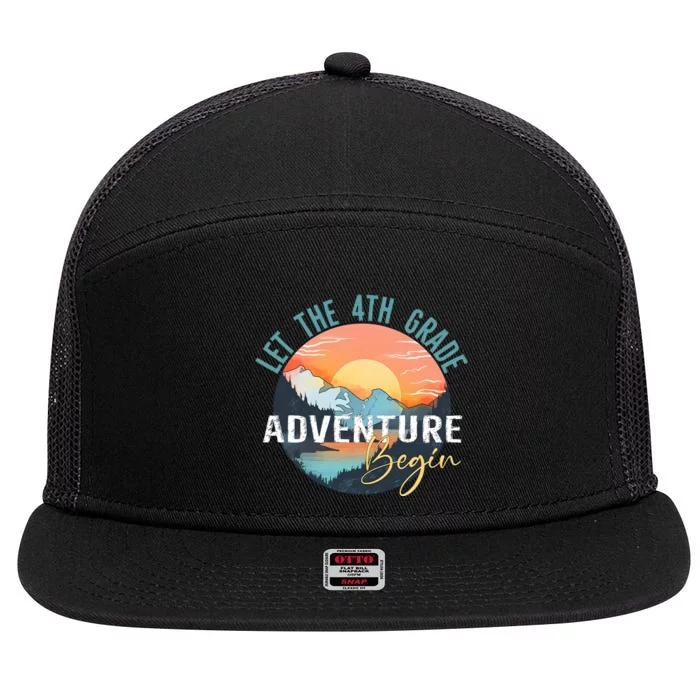 Let The 4th Grade Adventure Begin 7 Panel Mesh Trucker Snapback Hat