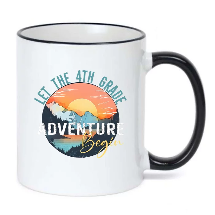 Let The 4th Grade Adventure Begin Black Color Changing Mug