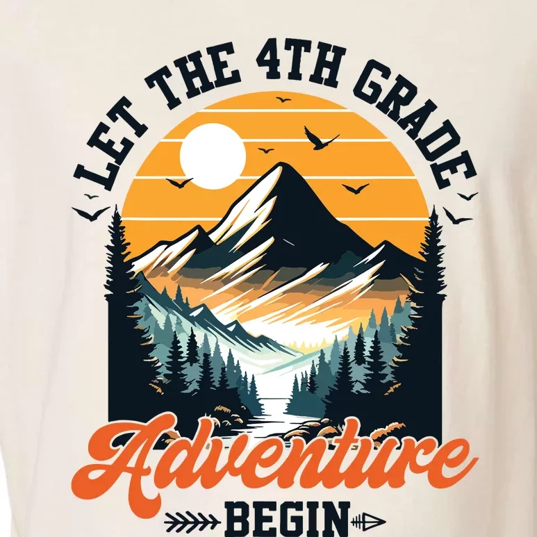 Let The 4th Grade Adventure Begin Back To School Teacher Garment-Dyed Women's Muscle Tee