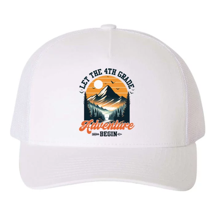 Let The 4th Grade Adventure Begin Back To School Teacher Yupoong Adult 5-Panel Trucker Hat