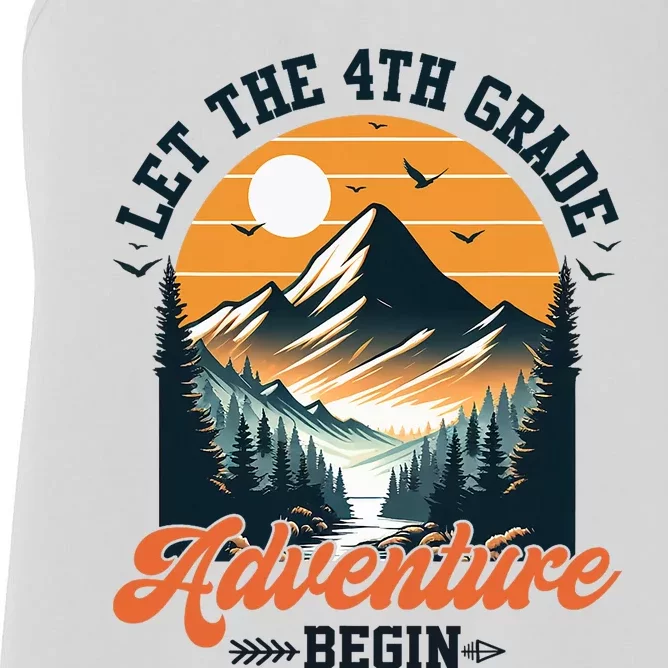 Let The 4th Grade Adventure Begin Back To School Teacher Women's Racerback Tank